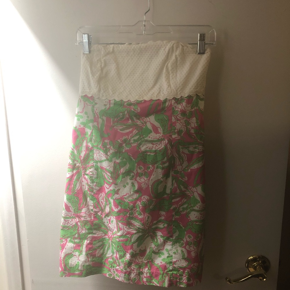 Lilly Pulitzer summer strapless dress size 6